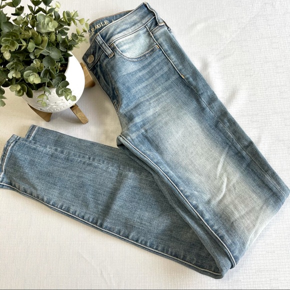 American Eagle Outfitters Denim - American Eagle Jegging Super Stretch 4 X-Long blue